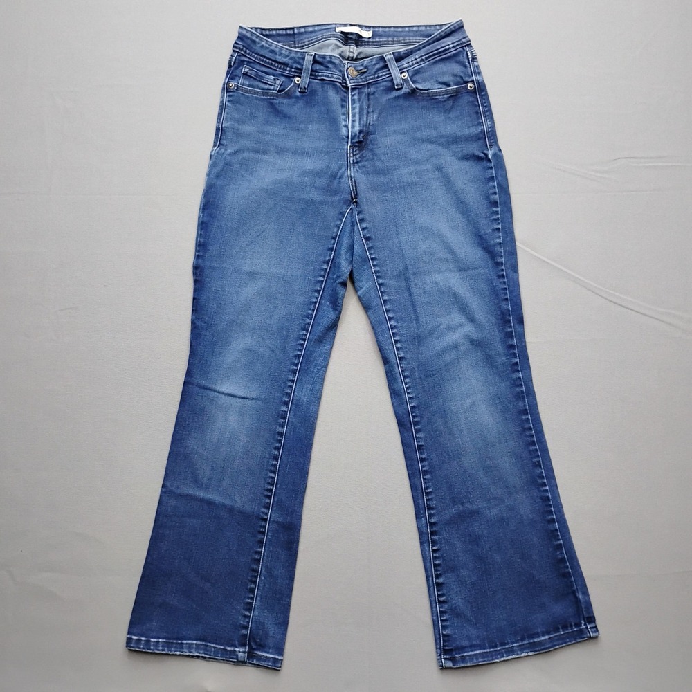 Levis 529 Curvy Bootcut Jeans Womens 12 Medium Wash Blue Denim Stretch